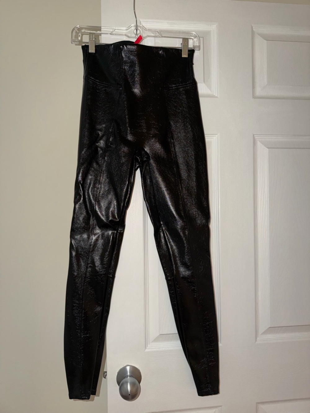SPANX High-Waist Black Faux Leather Leggings